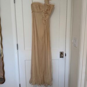 Amsale Champagne Bridesmaid dress